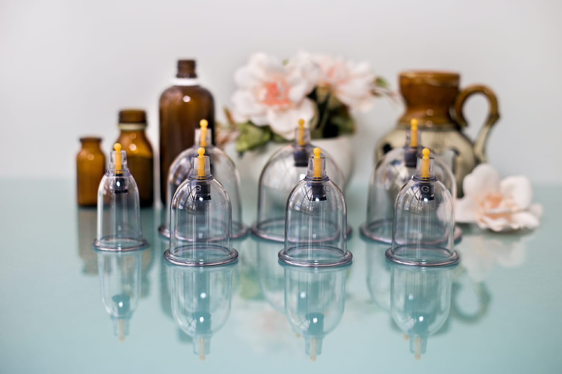 Vacuum therapy. Cup massage. Hijama